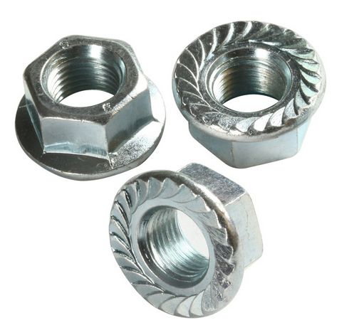 NUT FLANGED SERRATED ZINC YELLOW UNC 1/4